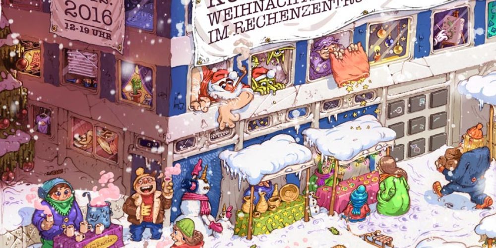 KUNSTSCHNEE // Weihnachtsmarkt im Rechenzentrum