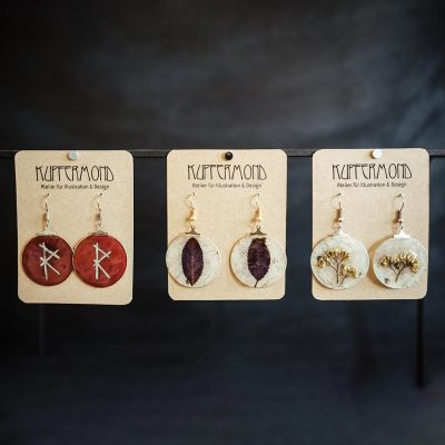 Kupfermond: Handmade Ohrringe